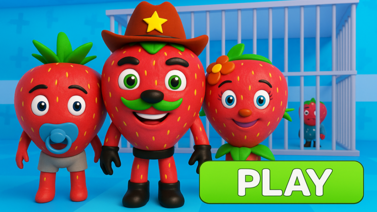 🍓STRAWBERRY POLICE FAMILY PRISON RUN ESCAPE! Obby screenshot